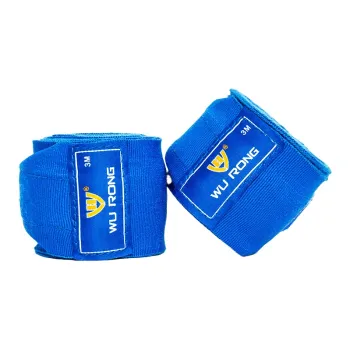 Wurong Boxing Bandage Cotton Sanda Muay Thai Unisex 3M*5CM Blue