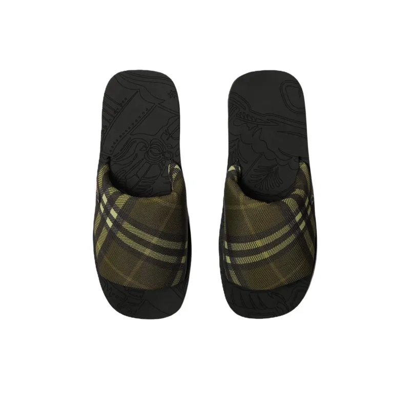 Burberry Slide Slippers Men's Green-3