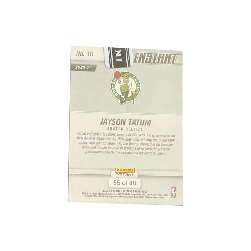 PANINI Instant Celtics Moment Jayson Tatum Rabbit 55 Of 88 Sealed Pack Player Card Product Access Sports Cards 1 Pc-1