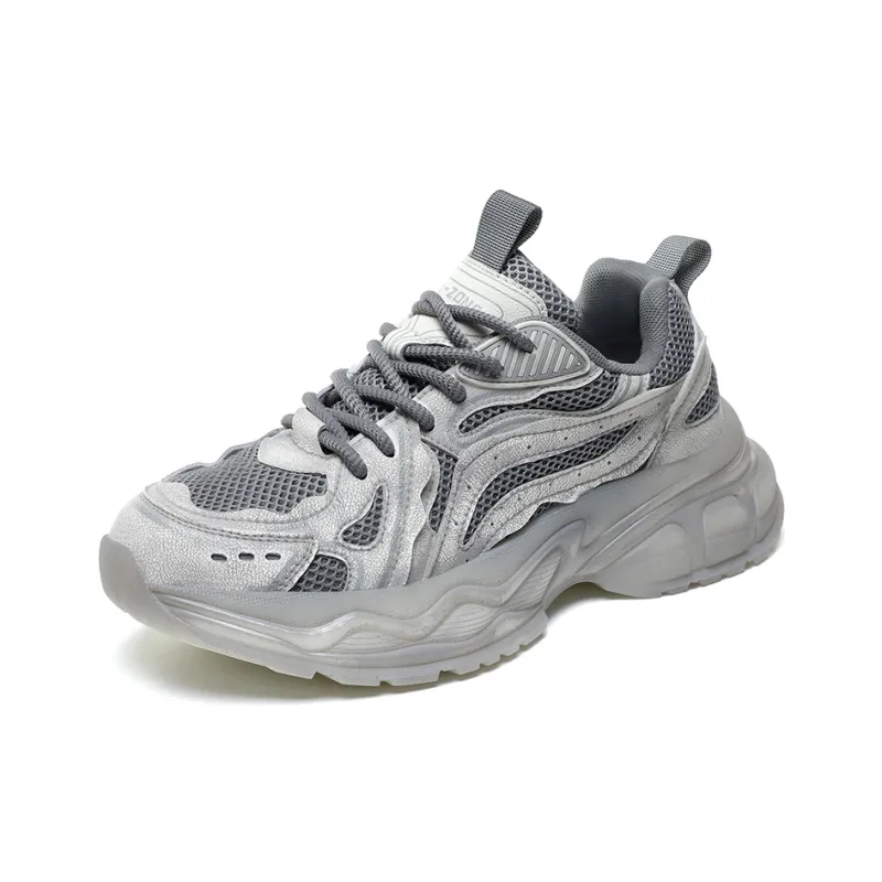 X ZONE Anti Slip And Wear Resistant Height Increasing Coverage Low Top Vintage Chunky Sneakers Men's-6