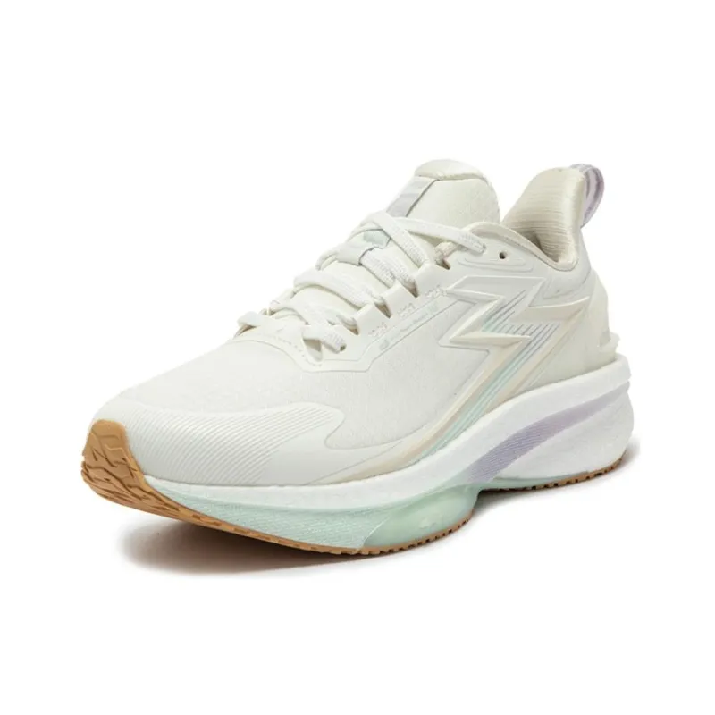 361° Anti Slip Wear Resistant Low Top Casual Running Shoes Women's White Green-1