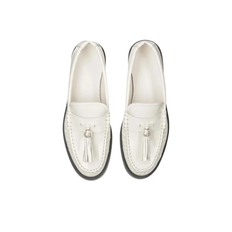 Jimmy Choo Addie Pearl-embellished Leather Loafers-3