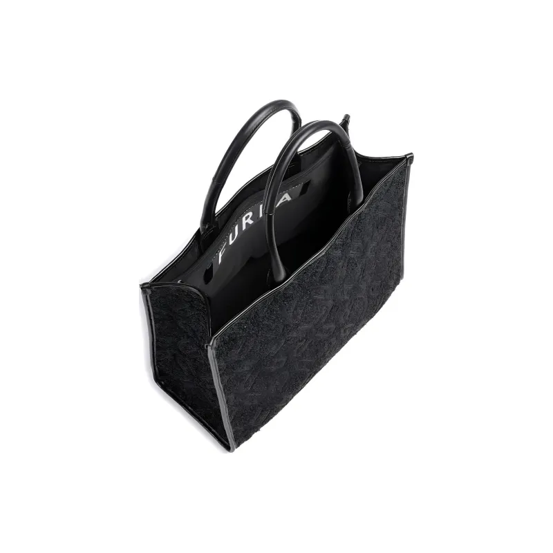 Furla Opportunity Nylon Tote Bag Shopping Bag Handbags Large Size Women's Black-3