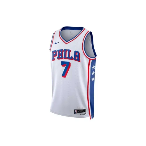 NBA Philadelphia 76ers Basketball Jerseys Unisex White