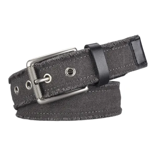 Mulinsen Korean Style Commute knitted-motif With Decorative Belt Loop Canvas Belt Unisex 3.8CM