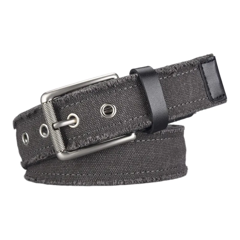Mulinsen Korean Style Commute Pants With Decorative Belt Loop Canvas Belt Unisex 3.8CM-0