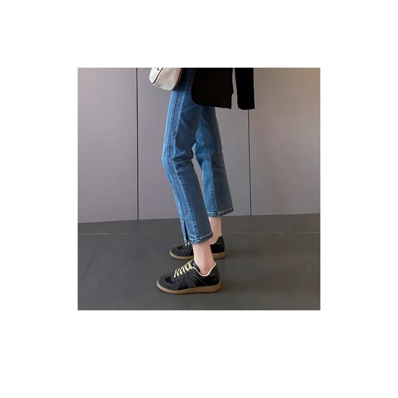 YOBN SMILE Anti-Slip Wear-Resistant Low-Top Skateboard Shoes Women's-8
