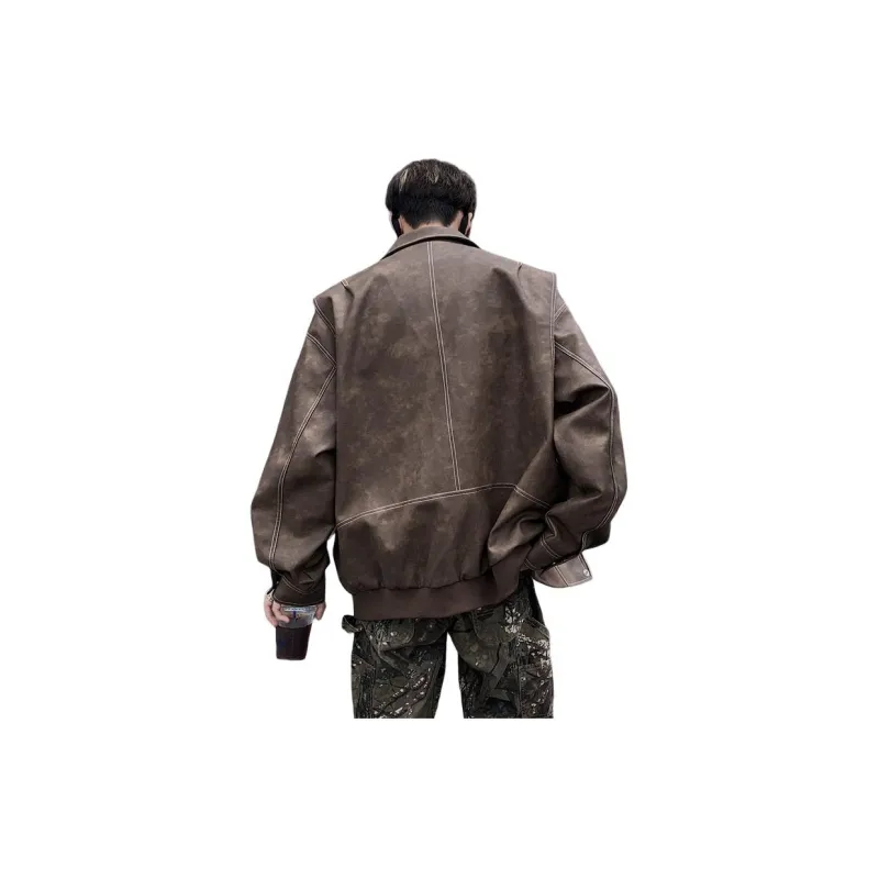 FOR FEAR THAT Leather Jacket Unisex-0