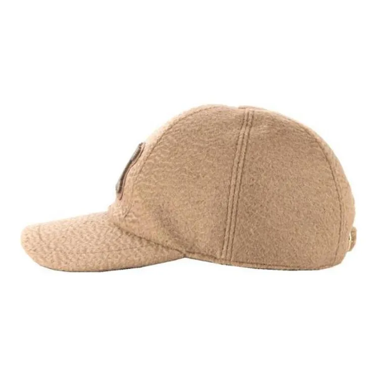 MaxMara Camel Hair Baseball Caps Women's Brown-2