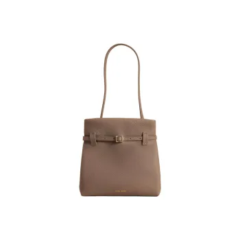 Manu Atelier Calfskin Handbag Shoulder Bag Mini Women's Brown