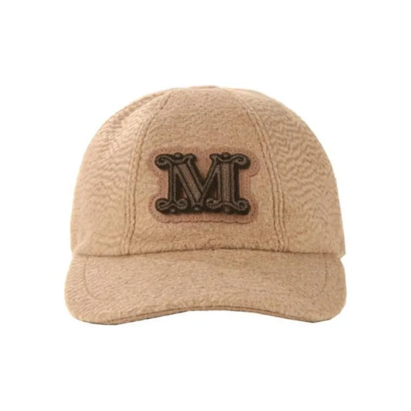 MaxMara Camel Hair Baseball Caps Women's Brown-1