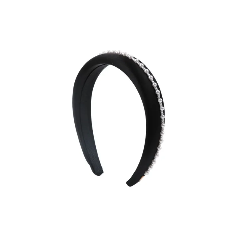 BABYBEI Satin Elegance Elegant Minimalist Style Versatile Advanced Black Beige Hair Accessories Women's-1