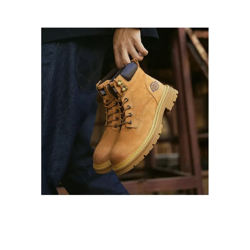Dickies Classic Trendy Comfortable Versatile Outdoor Boots Men's Earth Yellow-9