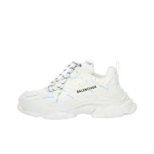 Balenciaga Triple S AllOver Logo White Multicolor Women's