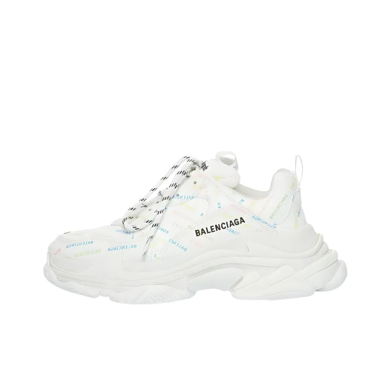 Balenciaga Triple S AllOver Logo White Multicolor Women's-0