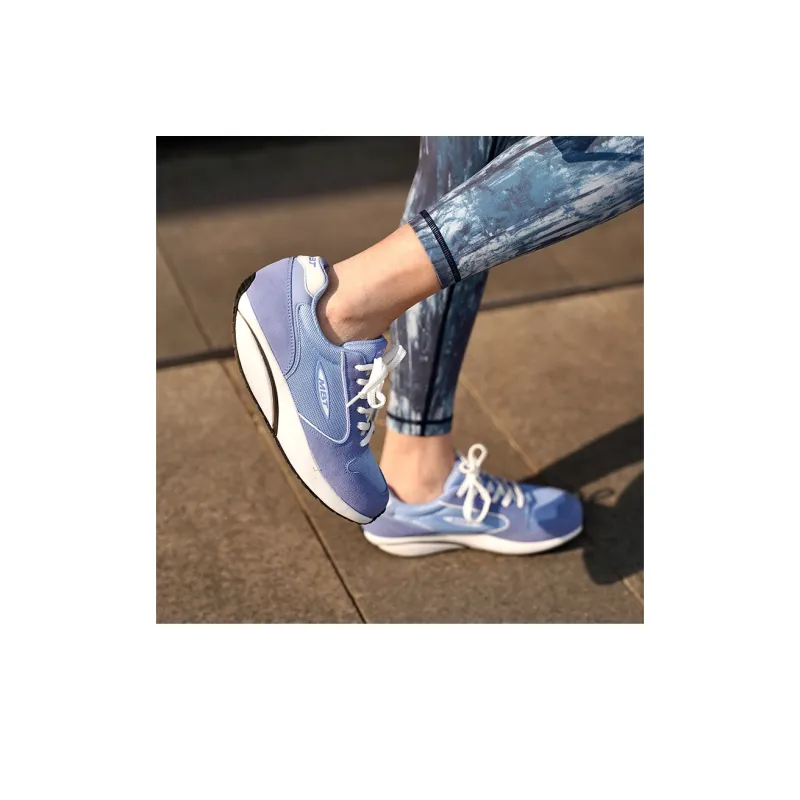 MBT Breathable Support Height Increasing Rebound Anti Slip And Wear Resistant Low Top Casual Shoes Women's Blue-6
