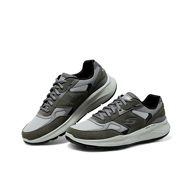 Skechers Shock Absorbers With Slip Resistant And Abrasion Resistant Properties Mid Top Running Shoes Men's Charcoal-2