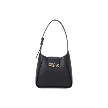 Karl Lagerfeld Signature Leather Shoulder Bag