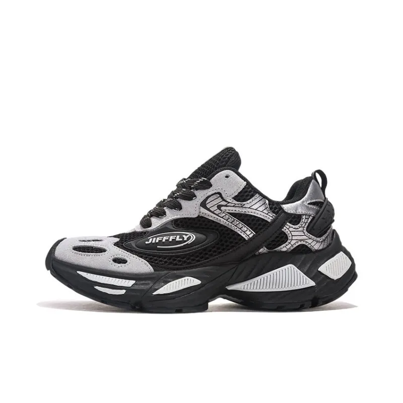 Jifffly Cushioned Slip-Resistant Breathable Lightweight Height Increasing Low-Top Chunky Sneakers Unisex-35