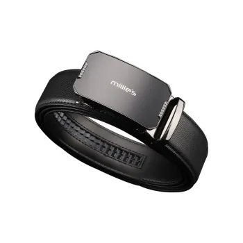 MILLIE'S Automatic Buckle Genuine Leather Men's Belt Business Leather Belts Men's Width: 3.5cm