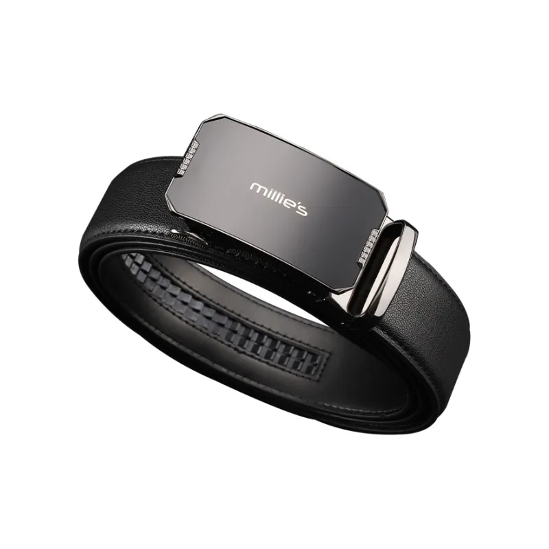 MILLIE'S Automatic Buckle Genuine Leather Men's Belt Business Leather Belts Men's Width  3.5cm-0