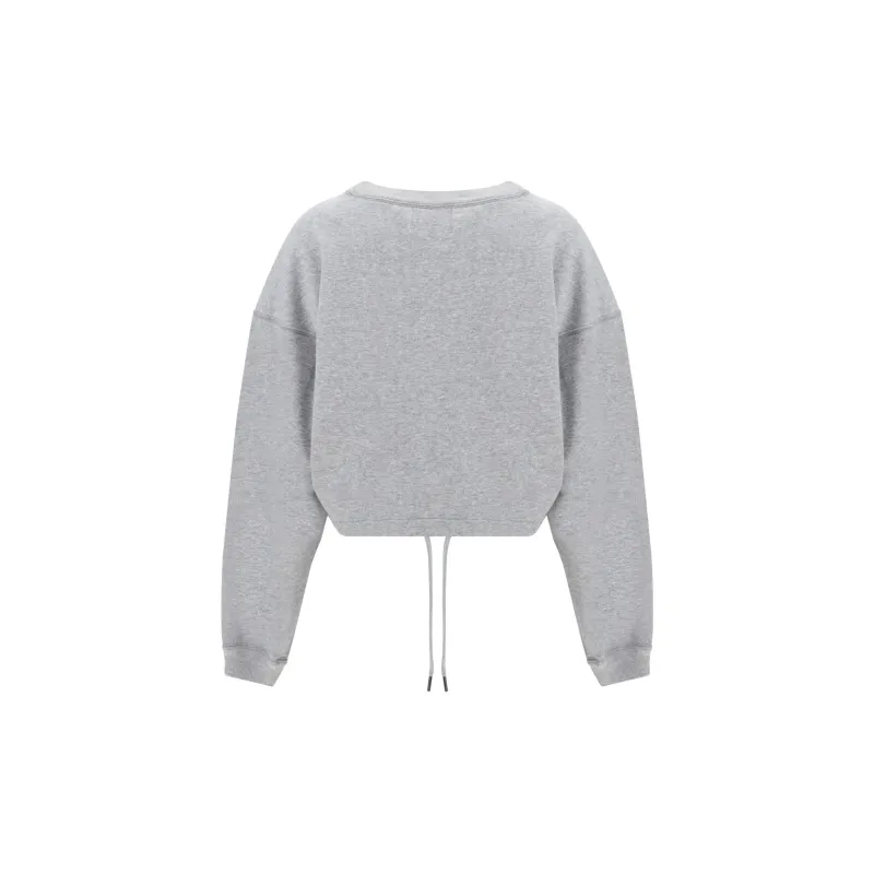 ISABEL MARANT ETOILE Margo Cropped Drawstring Trim Sweatshirt-1