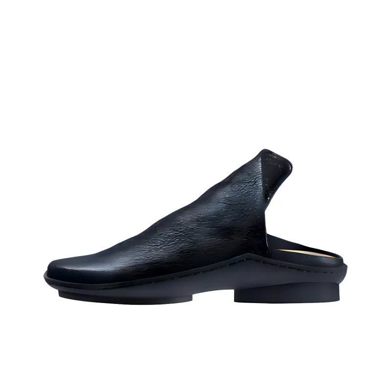 Trippen Wrap-toe Slippers Women's Black-0