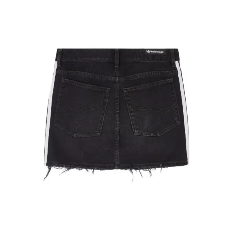 Balenciaga x Adidas Originals Casual Short Skirts Women's Black-1