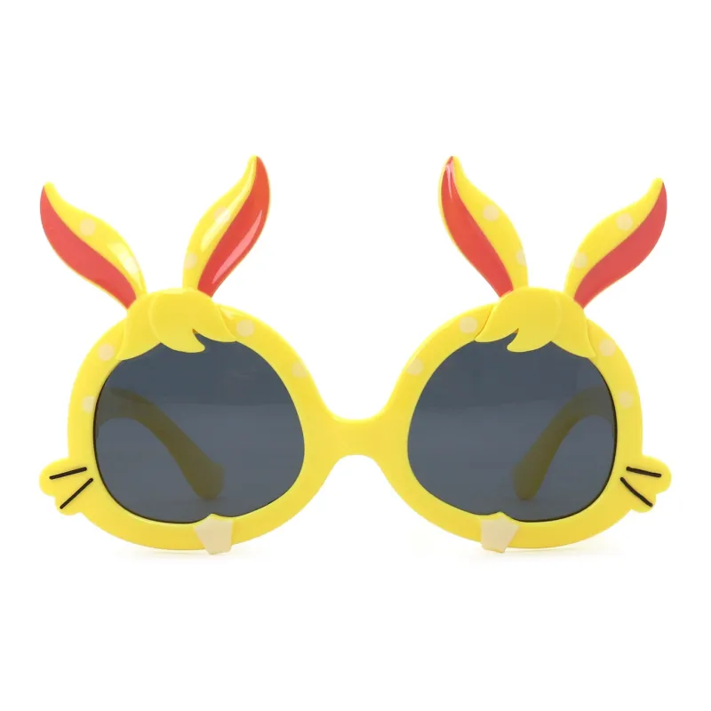 Pair Ponyo Irregular Shape Sunglasses Kids' Yellow-1