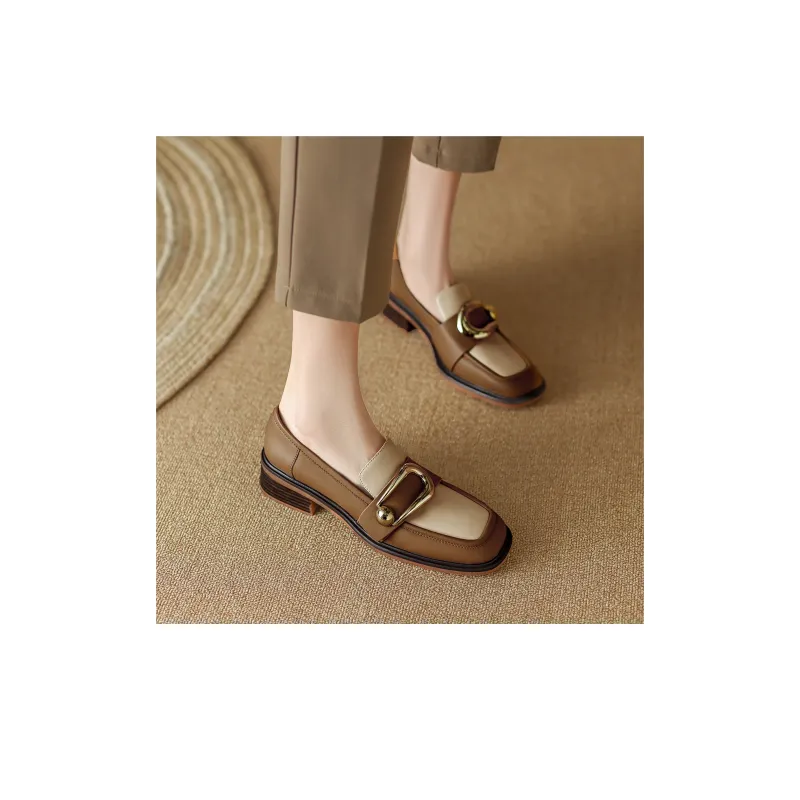 F·LOVES·f Loafers 3cm Women's Brown Apricot-3