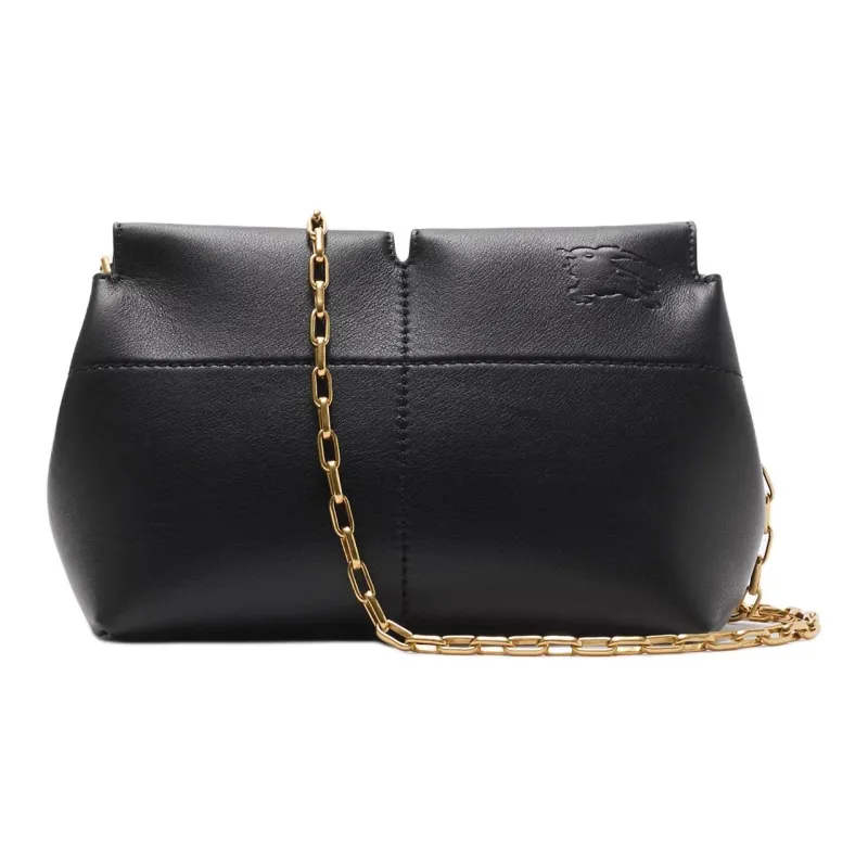 Burberry Calfskin One Shoulder Crossbody Clutches Women's Black-2