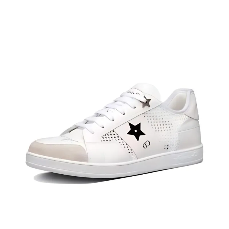 DIOR Star Platform Shoes Low Top Skateboard Shoes Women's White-0