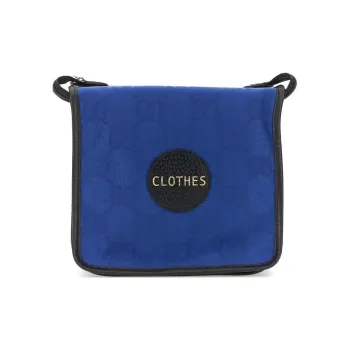 GUCCI Off The Grid Nylon Square Bag Storage Handheld Toiletry Bag Small Size Men's Blue