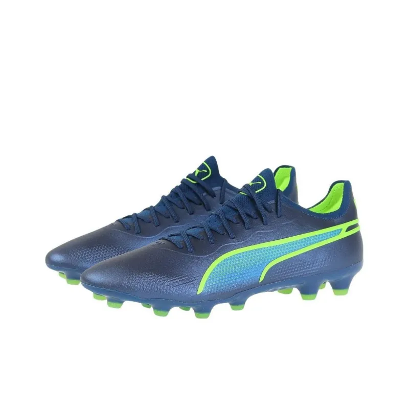 PUMA King Ultimate AG Short Rubber Studs HG Short Rubber Studs Anti Slip Wear Resistant Soccer Shoes Men's Indigo-2