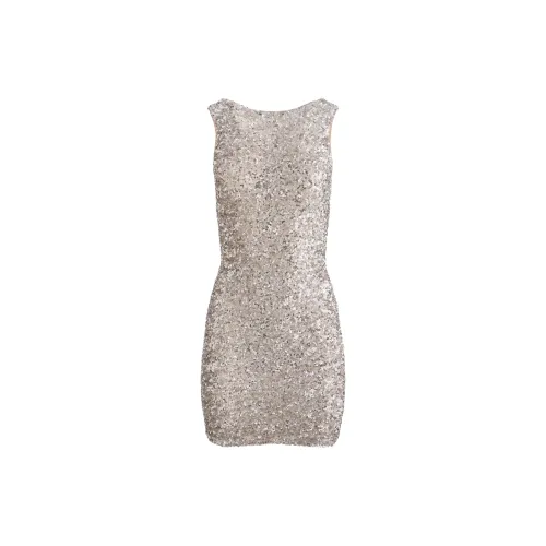 ALICE+OLIVIA Sleeveless Dresses Women's Champagne Silver