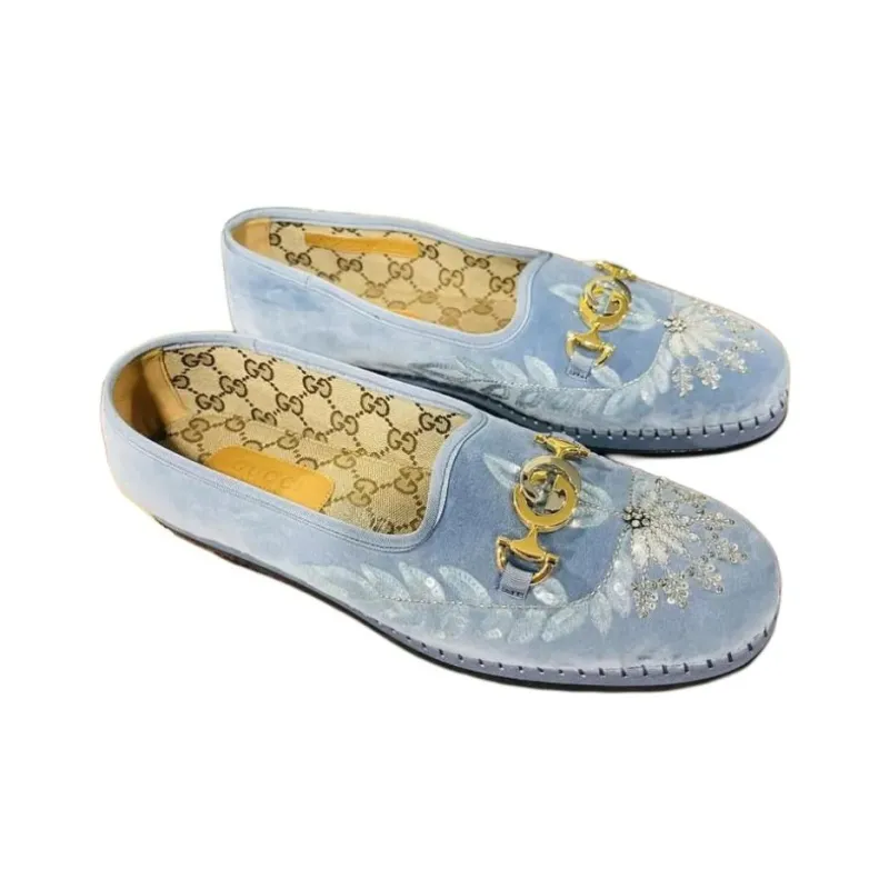 GUCCI Loafers Men Blue-2