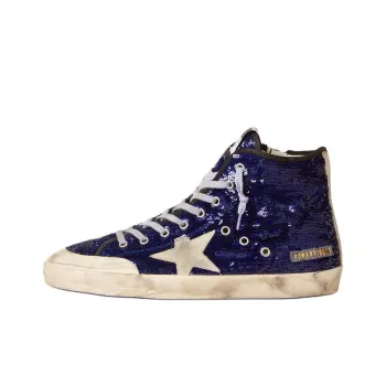 Golden Goose Francy High-Top Skateboard Shoes Men's Blue