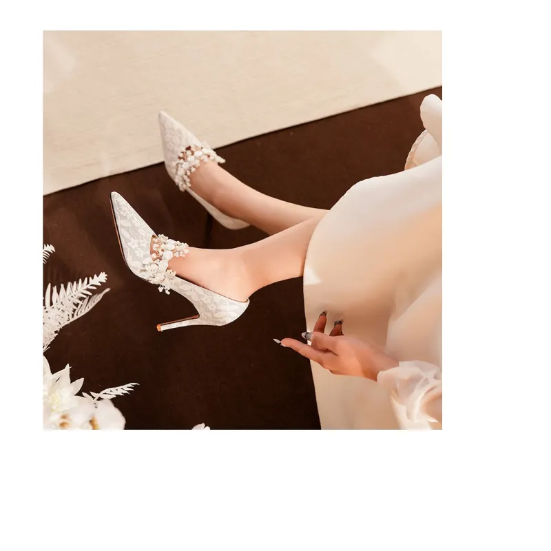 HKCP Slim Heel High Heels 9.5cm Women's-4