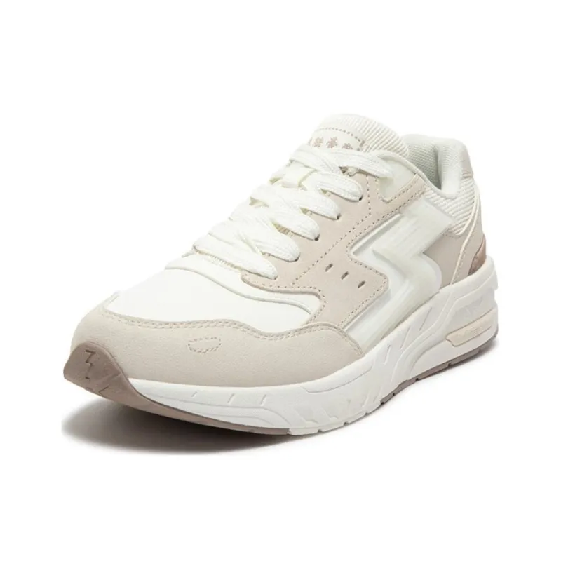 361° Anti Slip Wear Resistant Low Top Casual Shoes Women's White Gray-1