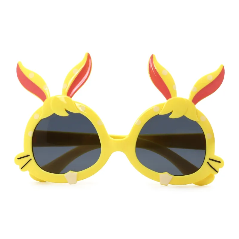 Pair Ponyo Irregular Shape Sunglasses Kids' Yellow-3