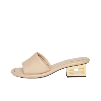 FENDI Ff Baguette Motif Wide-Band Slides Women's