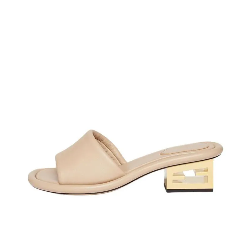 FENDI Ff Baguette Motif Wide-Band Slides Women's-0