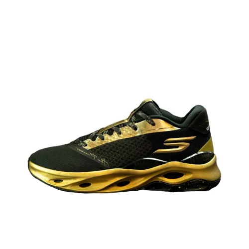Skechers SKX Anti Slip Wear Resistant Low Top Basketball Shoes Unisex Black