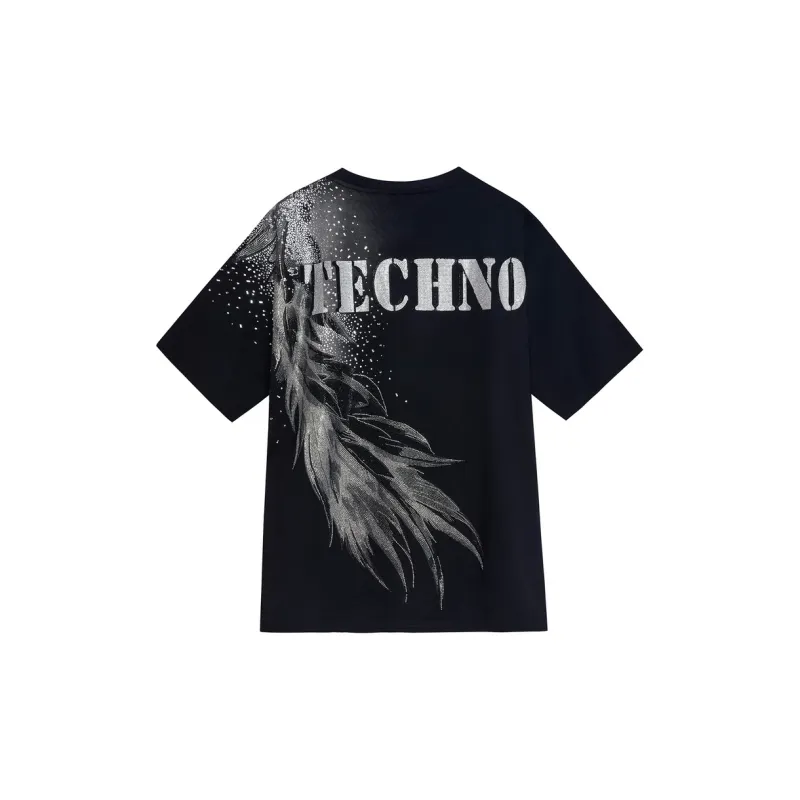 TCH T Shirt Unisex Black With Silver Logo-1