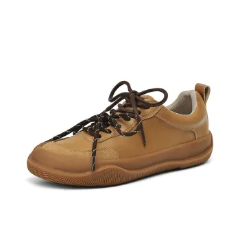 JOSINY Maillard Style Genuine Leather Ugly Cute Big Head Puffy Shoes Sports Casual Shoes Women's