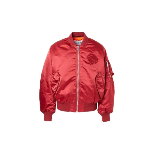 Études Jackets Men Burgundy Red