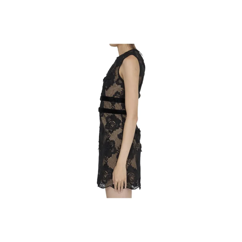 Self portrait Bow detail Lace Mini Dress-1