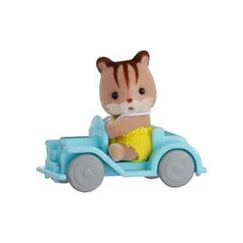 Sylvanian Families Squirrel Baby And Car Dolls Plush Doll Small Size Tall