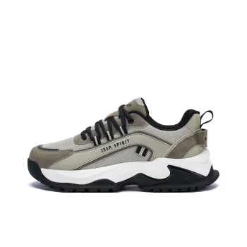 JEEP SPIRIT Anti Slip Wear Resistant Breathable Lightweight Low Top Chunky Sneakers Men's Antelope Color