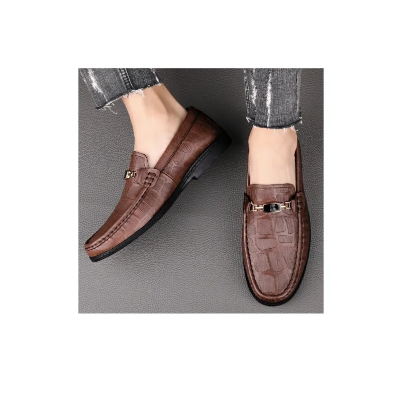CKVUSAMG Gommino Loafers Unisex Black/Brown-11